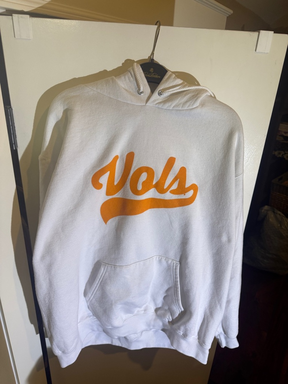 Champion University of Tennessee  White Hoodie with Orange "Vols" Script